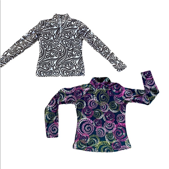 Athleta Vintage Y2K Half Zip Long Sleeve Top Bundle of 2 - Picture 1 of 13